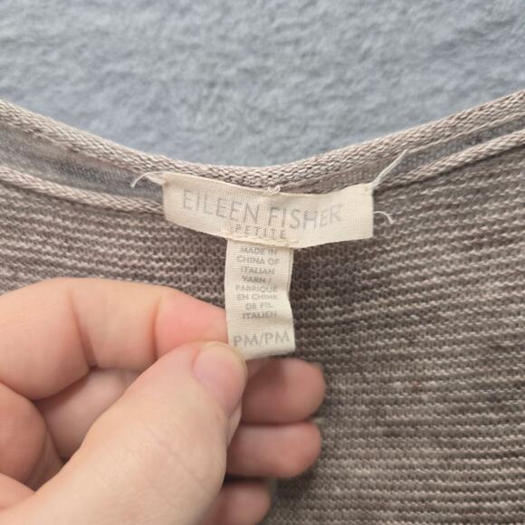 Eileen Fisher Bateau Neck Linen Tunic Top Size PM - Picture 4 of 5